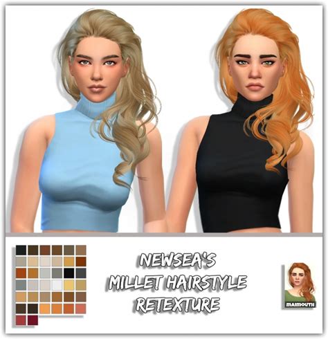 Millet Hair Retexture At Maimouth Sims Sims Update Vrogue Co