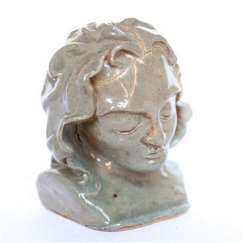 Vintage Ceramic Bust Of Young Woman Chairish