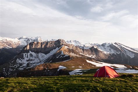Free Images Camping Cold Grass Landscape Mountain Range