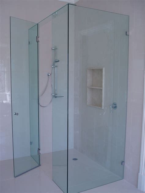 simplyframeless three panel fronted frameless glass shower screen bathroom makeover glass