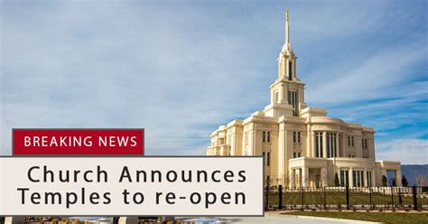 First Presidency Announces A ‘phased Reopening Of Temples Nauvoo