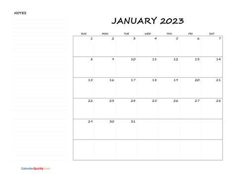 12 Month 2023 Printable Calendar Printable Templates Free