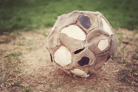 Very Old Well Used Soccer Ball Stock Photo Adobe Stock