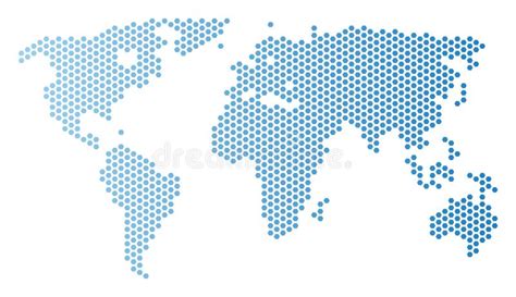 World Map Hex Tile Mosaic Stock Vector Illustration Of Abstraction