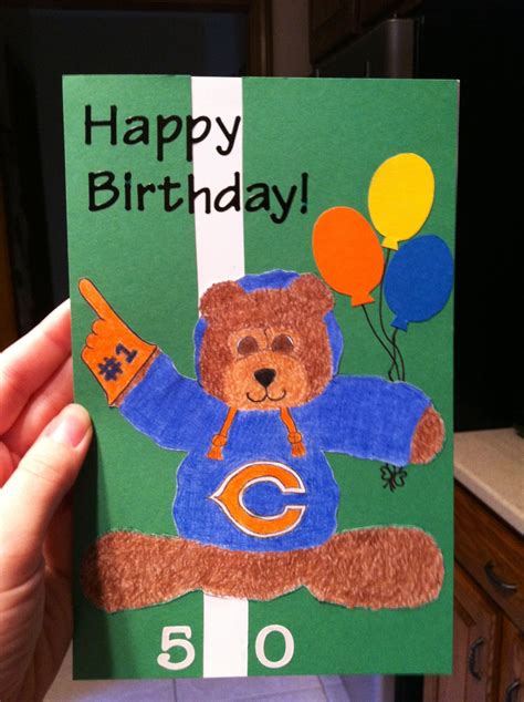 Happy Birthday Card For The 1 Chicago Bears Fan Cheap Birthday Cards