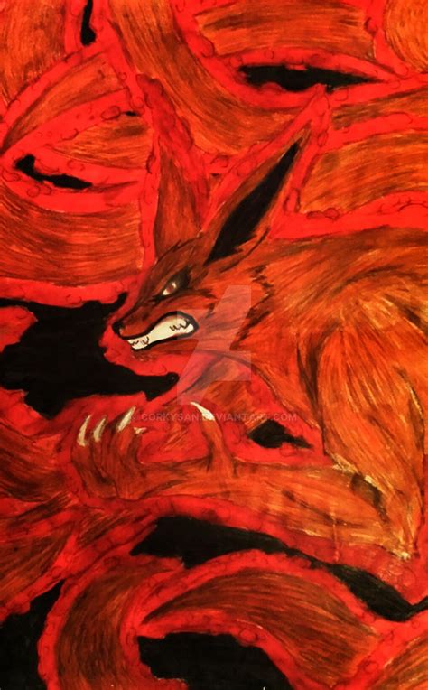 Kurama Nine Tailed Fox By Corkysan On Deviantart