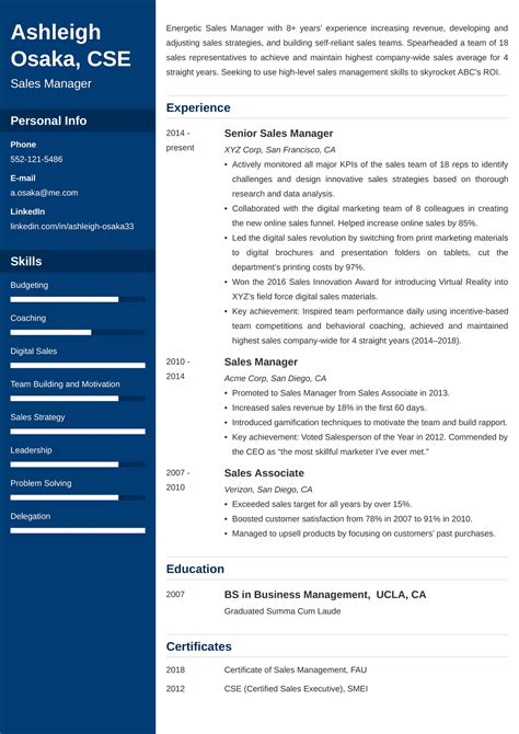 Manager CV Sample20 Examples And Writing Tips 2023