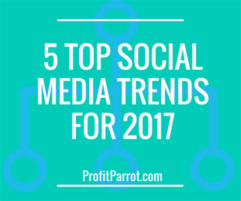5 top social media trends for 2017 ottawa seo company profit parrot