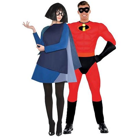 Adult Edna Mode And Mr Incredible Couples Costumes Incredibles Disney Couple Costumes Disney