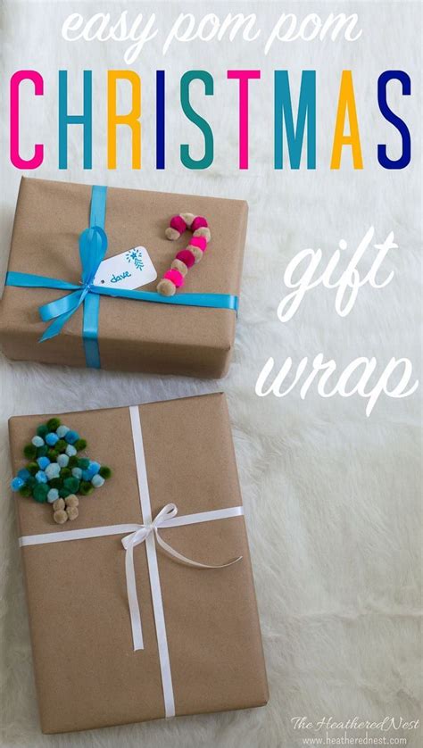 You Wont Believe The Trick To Making This Christmas T Wrap With Pom