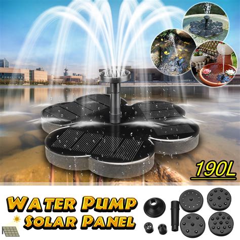 Solar Water Pump Floating Fountain Flower Shaped Solar Powered Water