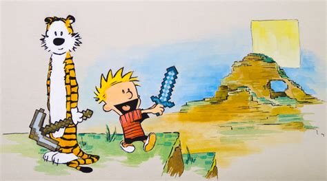 Calvin And Hobbes In The World Of Minecraft Calvin And Hobbes