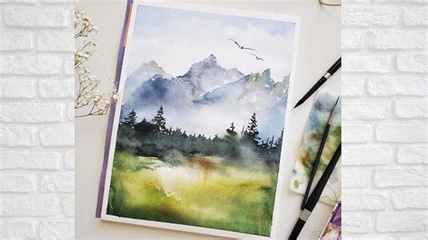 Abstract Loose Watercolor Landscape Simple Expressive Watercolor