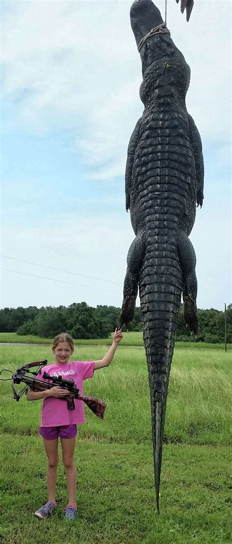 10 Year Old Texas Girl Kills 13 Foot 800 Pound Alligator With Crossbow