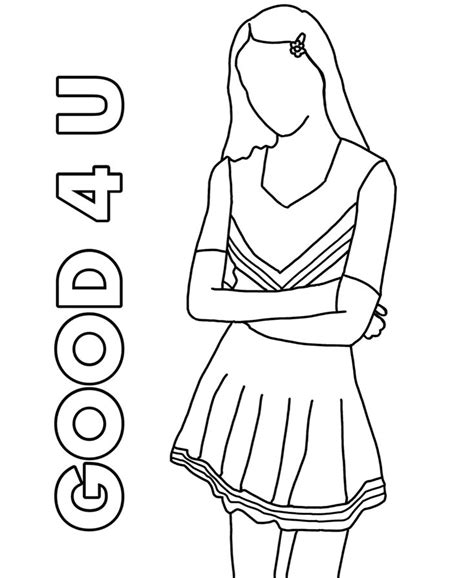 Olivia Rodrigo Free Printable Coloring Page Free Printable Coloring Pages