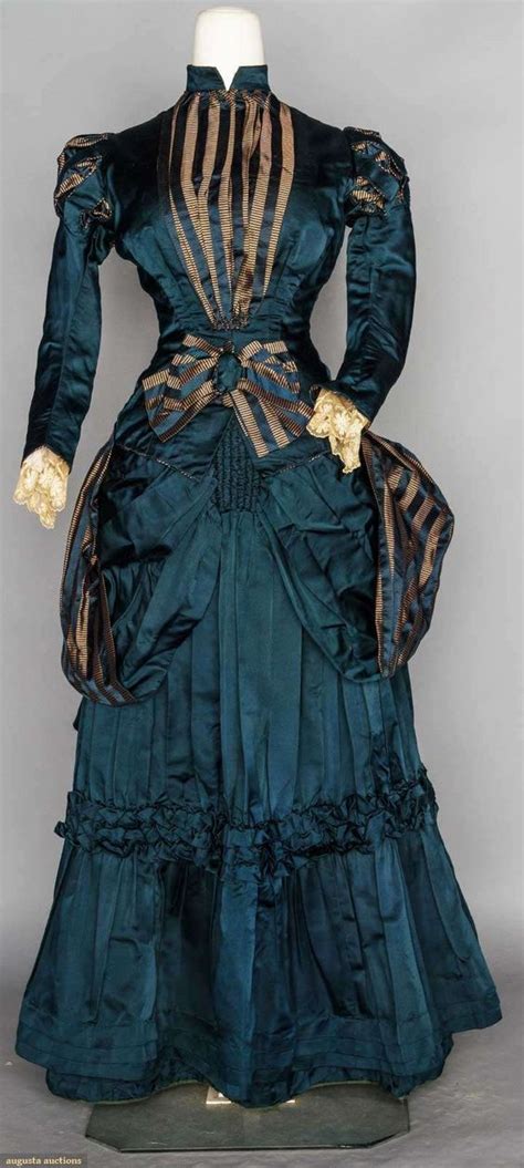Day Dress C 1885 1889 1880s Lily Absinthe