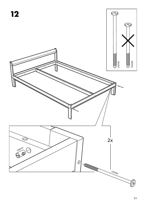 Ikea Neiden Bed Frame Assembly Instruction Page 10 Free Pdf