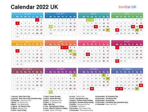 Bank Holiday 2022 Free Printable Calendar 2022 Uk Free Printable