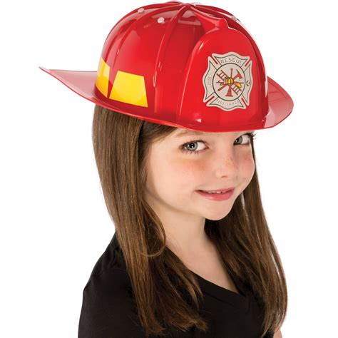 Childs Fireman Helmet Red One Size Fits Most