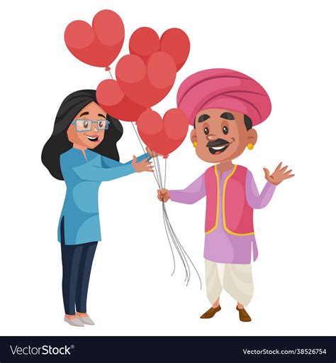 Balloon Seller Cartoon Character Royalty Free Vector Image