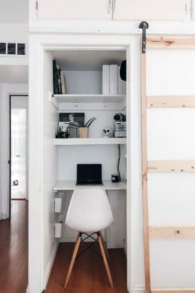 Top 40 Best Closet Office Ideas Small Work Space Designs