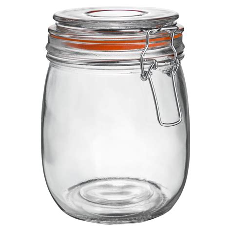Glass Storage Jars Airtight Clip Top Lid Food Preserve Preserving Jar 750ml X6 Ebay
