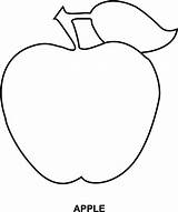 Apple Coloring Colouring Apples Clipart Sheet Printable Worksheets Clip Fruits Shape sketch template