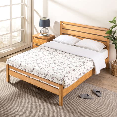Wood Bed Frame Queen Double King Single Solid Wooden Base Platform Bed