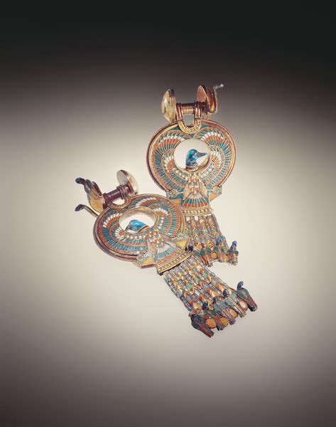 Earrings Of With Duck Heads Egyptian Inspired Jewelry Tutankhamun