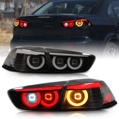 Full LED Tail Lights For Mitsubishi Lancer EVO X 2008 2020 JDM Style In