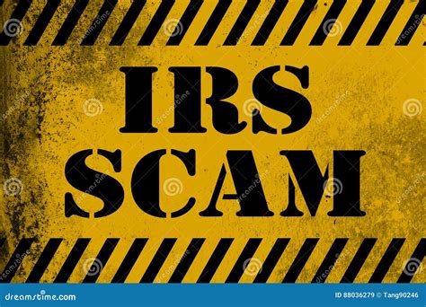 Irs Scam Sign Yellow Stripes Stock Illustrations 3 Irs Scam Sign