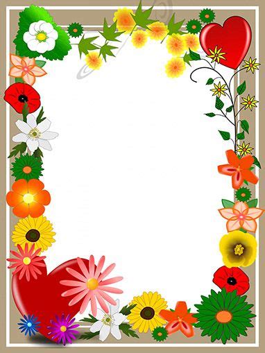 Printable Mother S Day Cards Floral Border Design Page Borders