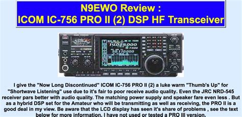 Icom Ic 756 Pro Ii Review The