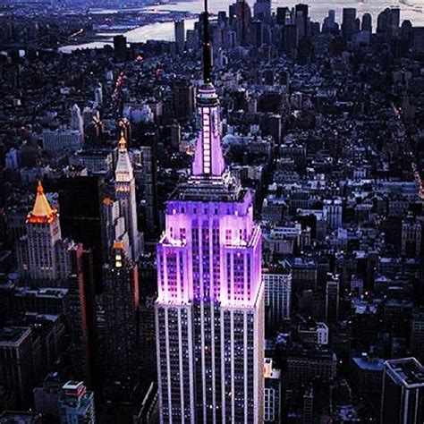 Empire State Building Is Lit With Purple Lights Every Year For Nyu