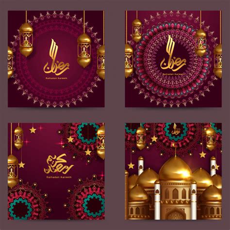 Check spelling or type a new query. Premium Vector | Ramadan kareem greeting cards set. ramadan holiday invitations templates ...