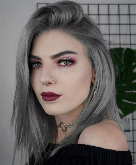 This What Colour Makeup Goes With Grey Hair For New Style Stunning