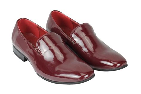 New Mens Loafers Patent Leather Smart Casual Slip On Driving Shoes Uk