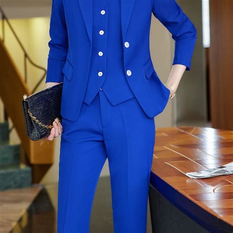 royal blue pants suits for ladies etsy uk