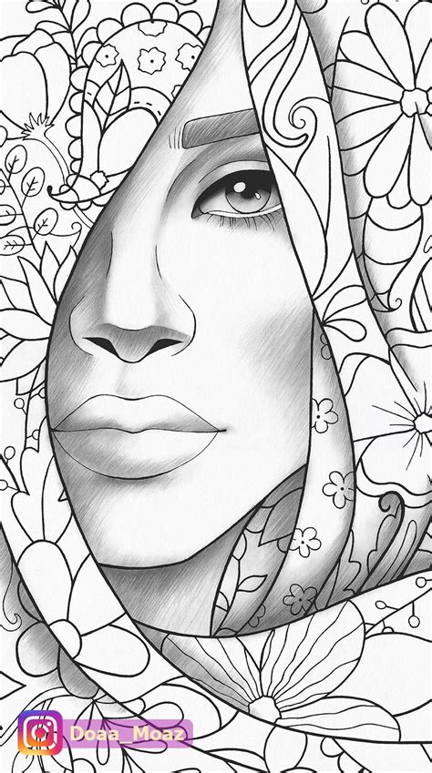 Adult Coloring Page Colouring Pages Coloring Sheets Pencil Art