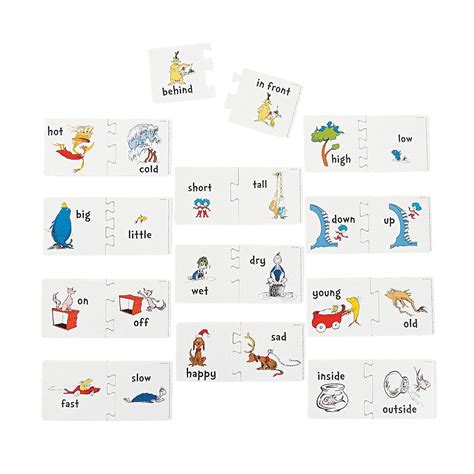 Dr. Seuss™ Opposites Puzzles | Oriental Trading | Seuss, Opposites preschool, Little learners