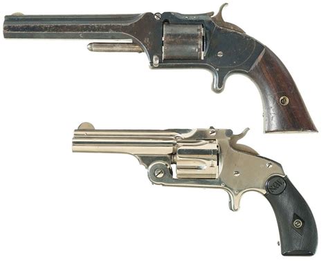Two Antique Smith And Wesson Single Action Revolvers A Smith And Wesson