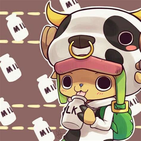 Tony Tony Chopper Cute Milk Text Cow Outfit One Piece Luffy One Piece Anime Chopper One