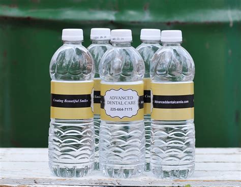 200 Custom Water Bottle Labels Your Business Logo Or Design