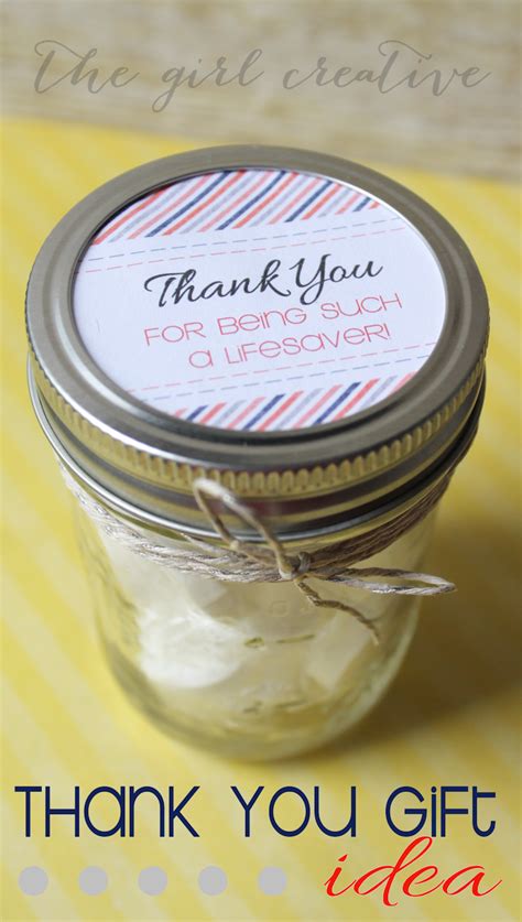 What is a good small thank you gift. Thank You Gift Idea: You're a Lifesaver - The Girl Creative