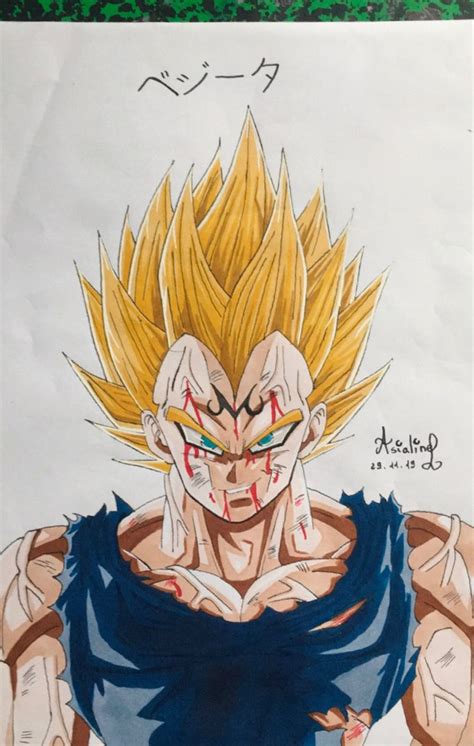 Drawing Majin Végéta Dragon Ball Z Drawing Dessin Instagram