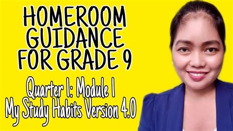 Homeroom Guidance For Grade Quarter Module My Study Habits Version Youtube