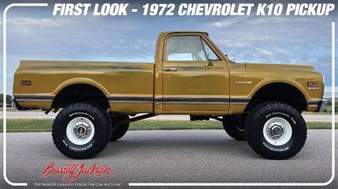 First Look 1972 Chevrolet K10 Pickup Barrett Jackson 2022 Houston
