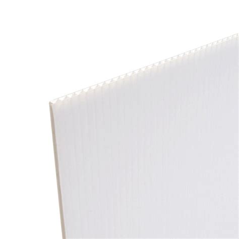 Coroplast 48 In X 96 In X 0157 In White Corrugated Plastic Sheet