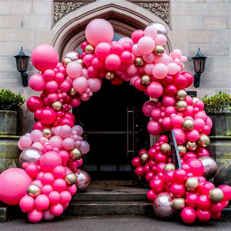 Pink Wedding Arch Bubblegum Balloons Pink Balloons Wedding Balloons Helium Balloons Party