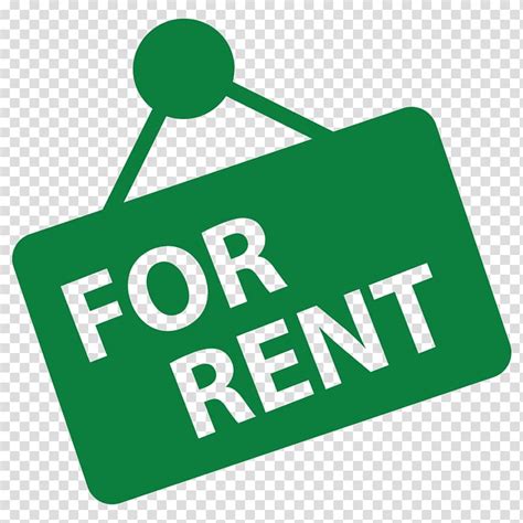 Green For Rent Sign Renting House Apartment Room Rent Transparent